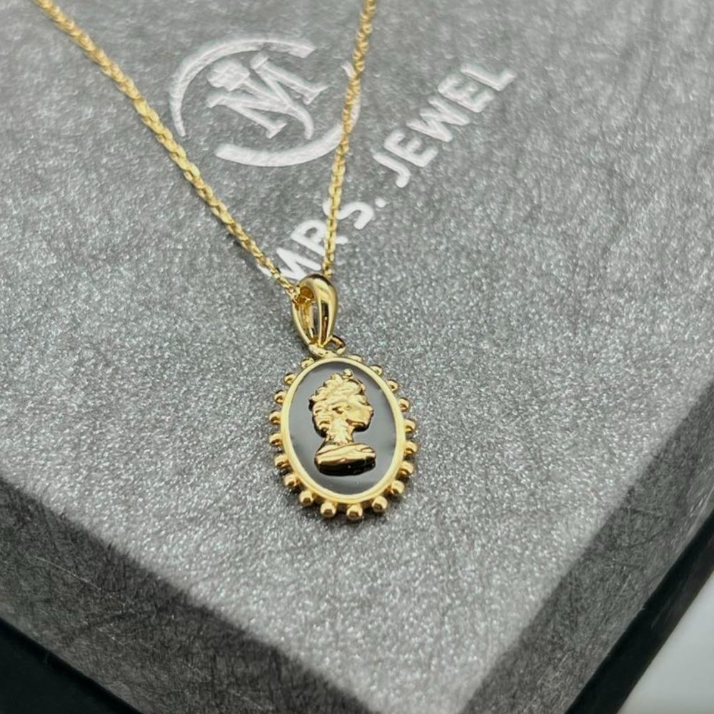 Desiner Silver Necklace in Gold Plated 925 Sterling Silver